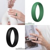 image:imageEgnaro Silicone Rings for Women 458 Multipack Rubber Wedding BandsSETB7Black  Green  Bright Peach  Cloudy Blue