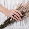 image:imageEgnaro Silicone Rings for Women 458 Multipack Rubber Wedding BandsSETD1Black