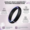 image:imageEgnaro Silicone Rings for Women 458 Multipack Rubber Wedding BandsSETD1Black
