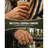 image:imageEgnaro Silicone Stylish Wedding Rings for Men Printed Design Breathable Rubber Bands 8mm Wide 2mm Thick with Comfort FitSETB2Tiger
