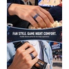 image:imageEgnaro Silicone Stylish Wedding Rings for Men Printed Design Breathable Rubber Bands 8mm Wide 2mm Thick with Comfort FitSETD2Hoop Ruby
