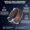 image:imageEgnaro Silicone Wedding Rings For Him Mens Etched Rubber Travel BandsSETAMistwing SummitWarm Brown  Pine Green  Black Gray Camo  Black