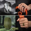 image:imageEgnaro Silicone Wedding Rings For Him Mens Etched Rubber Travel BandsSETBHushed PeaksOlive Green  Twilight Blue  Black Gray Camo  Black