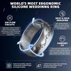 image:imageEgnaro Silicone Wedding Rings For Him Mens Etched Rubber Travel BandsSETCMistwing SummitOlive Green  Twilight Blue  Black Gray Camo  Black