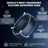 image:imageEgnaro Silicone Wedding Rings For Him Mens Etched Rubber Travel BandsSETDMistwing SummitDark Foliage Green  Blue Gray  Dark Silver  Black