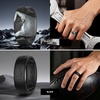 image:imageEgnaro Silicone Wedding Rings For Him Mens Etched Rubber Travel BandsSETFHushed PeaksWarm Brown  Pine Green  Black Gray Camo  Black