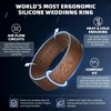image:imageEgnaro Silicone Wedding Rings For Him Mens Etched Rubber Travel BandsSETFHushed PeaksWarm Brown  Pine Green  Black Gray Camo  Black