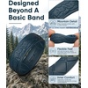 image:imageEgnaro Silicone Wedding Rings For Him Mens Etched Rubber Travel BandsSETIWild SummitDark Grey  Teal Blue  Pine Green  Black