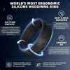 image:imageEgnaro Silicone Wedding Rings For Him Mens Etched Rubber Travel BandsSETKMistwing SummitBlack