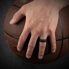 image:imageEgnaro Silicone Wedding Rings For Him Mens Etched Rubber Travel BandsSETKMistwing SummitBlack