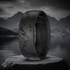 image:imageEgnaro Silicone Wedding Rings For Him Mens Etched Rubber Travel BandsSETKMistwing SummitBlack