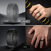 image:imageEgnaro Silicone Wedding Rings For Him Mens Etched Rubber Travel BandsSETMMistwing SummitDark Foliage Green  Blue Purple  Dark Gray  Black