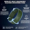 image:imageEgnaro Silicone Wedding Rings For Him Mens Etched Rubber Travel BandsSETMMistwing SummitDark Foliage Green  Blue Purple  Dark Gray  Black