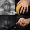 image:imageEgnaro Silicone Wedding Rings For Him Mens Etched Rubber Travel BandsSETZ2FitnessBlack Gray  Twilight Blue  Dark Silver  Black