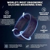 image:imageEgnaro Silicone Wedding Rings For Him Mens Etched Rubber Travel BandsSETZ3NightBatsMaroon  Dark Blue  Black Purple  Black
