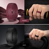 image:imageEgnaro Silicone Wedding Rings For Him Mens Etched Rubber Travel BandsSETZ3NightBatsMaroon  Dark Blue  Black Purple  Black