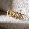 image:imageEgnaro Silicone Wedding bands women Stackable Silicone Ring styleSETA3Silver Gold Bronze Metallic Pearl White