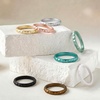 image:imageEgnaro Silicone Wedding bands women Stackable Silicone Ring styleSETA5Silver Champagne Gold Pink Rose Gold Metallic Green Metal Cyan Black White