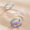 image:imageEgnaro Silicone Wedding bands women Stackable Silicone Ring styleSETA6Silver Metallic Green Metallic Starry Purple White