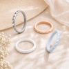 image:imageEgnaro Silicone Wedding bands women Stackable Silicone Ring styleSETA7Silver Pink Rose Gold Metallic Blue  White