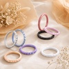 image:imageEgnaro Silicone Wedding bands women Stackable Silicone Ring styleSETA9Silver  Silver Purple  Metallic Hot Pink  Faint Red  Metallic Galaxy Purple  Black  White