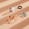 image:imageEgnaro Silicone Wedding bands women Stackable Silicone Ring styleSETB4Black White Peach Rose Gold Pink Rose Gold Metallic Green Metallic Pearl White Galaxy