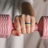 image:imageEgnaro Silicone Wedding bands women Stackable Silicone Ring styleSETB5Rose Red Red Orange Yellow Cyan Teal Light Blue Purple
