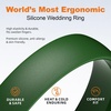 image:imageEgnaro Unisex Silicone Wedding Ring for Men amp Women 45mm Wide 165mm ThickA4mmBlack Gray  Dark Foliage Green  Dark Silver  Black