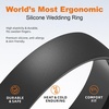 image:imageEgnaro Unisex Silicone Wedding Ring for Men amp Women 45mm Wide 165mm ThickABlack Gray  Dark Foliage Green  Dark Silver  Black
