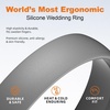 image:imageEgnaro Unisex Silicone Wedding Ring for Men amp Women 45mm Wide 165mm ThickB4mmBlack  Blue Gray  Dark Gray  Black Gray