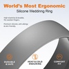 image:imageEgnaro Unisex Silicone Wedding Ring for Men amp Women 45mm Wide 165mm ThickBBlack  Blue Gray  Dark Gray  Black Gray