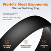image:imageEgnaro Unisex Silicone Wedding Ring for Men amp Women 45mm Wide 165mm ThickC4mmBlack