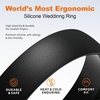 image:imageEgnaro Unisex Silicone Wedding Ring for Men amp Women 45mm Wide 165mm ThickCBlack
