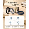 image:imageEgnaro Unisex Silicone Wedding Ring for Men amp Women 45mm Wide 165mm ThickDTwilight Blue  Black  Metal Black Gray  Bronze