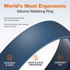 image:imageEgnaro Unisex Silicone Wedding Ring for Men amp Women 45mm Wide 165mm ThickEBlack  Light Gray  Twilight Blue  Olive Green