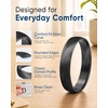 image:imageEgnaro Unisex Silicone Wedding Ring for Men amp Women 45mm Wide 165mm ThickFBlack  Black Camo  Twilight Blue  Black Gray