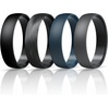 image:imageEgnaro Unisex Silicone Wedding Ring for Men amp Women 45mm Wide 165mm ThickFBlack  Black Camo  Twilight Blue  Black Gray