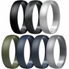 image:imageEgnaro Unisex Silicone Wedding Ring for Men amp Women 45mm Wide 165mm ThickGBlack  Black Camo  Silver  Olive Green  Dark Blue  Blue Gray  Dark Silver