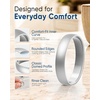 image:imageEgnaro Unisex Silicone Wedding Ring for Men amp Women 45mm Wide 165mm ThickGBlack  Black Camo  Silver  Olive Green  Dark Blue  Blue Gray  Dark Silver