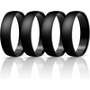 image:imageEgnaro Unisex Silicone Wedding Ring for Men amp Women 45mm Wide 165mm ThickIBlack  Black  Black  Black