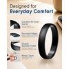 image:imageEgnaro Unisex Silicone Wedding Ring for Men amp Women 45mm Wide 165mm ThickIBlack  Black  Black  Black
