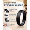 image:imageEgnaro Unisex Silicone Wedding Ring for Men amp Women 45mm Wide 165mm ThickIBlack  Black  Black  Black