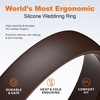 image:imageEgnaro Unisex Silicone Wedding Ring for Men amp Women 45mm Wide 165mm ThickK4mmBlue Gray  Ink Green  Dark Brown  Black