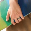 image:imageEgnaro Unisex Silicone Wedding Ring for Men amp Women 45mm Wide 165mm ThickK4mmBlue Gray  Ink Green  Dark Brown  Black