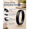 image:imageEgnaro Unisex Silicone Wedding Ring for Men amp Women 45mm Wide 165mm ThickLAll Black