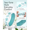 image:imageEgnaro Womens TwoTone Silicone Wedding Ring with a Floral Engraved DesignSETA Rose Leaf  White  Lapis Blue