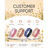 image:imageEgnaro Womens TwoTone Silicone Wedding Ring with a Floral Engraved DesignSETB Sunflower  Nude  Orange