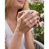 image:imageEgnaro Womens TwoTone Silicone Wedding Ring with a Floral Engraved DesignSETC2 Apple Blossoms  White  Faint Red