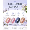 image:imageEgnaro Womens TwoTone Silicone Wedding Ring with a Floral Engraved DesignSETC3 Apple Blossoms  Light Purple Blue  Dark Blue