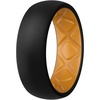 image:imageEgnaro Mens Silicone Rings 8mm Wide 25mm Thick Rubber BandsBreathable Air GrooveVariety Multipack 17SETABlackOrange